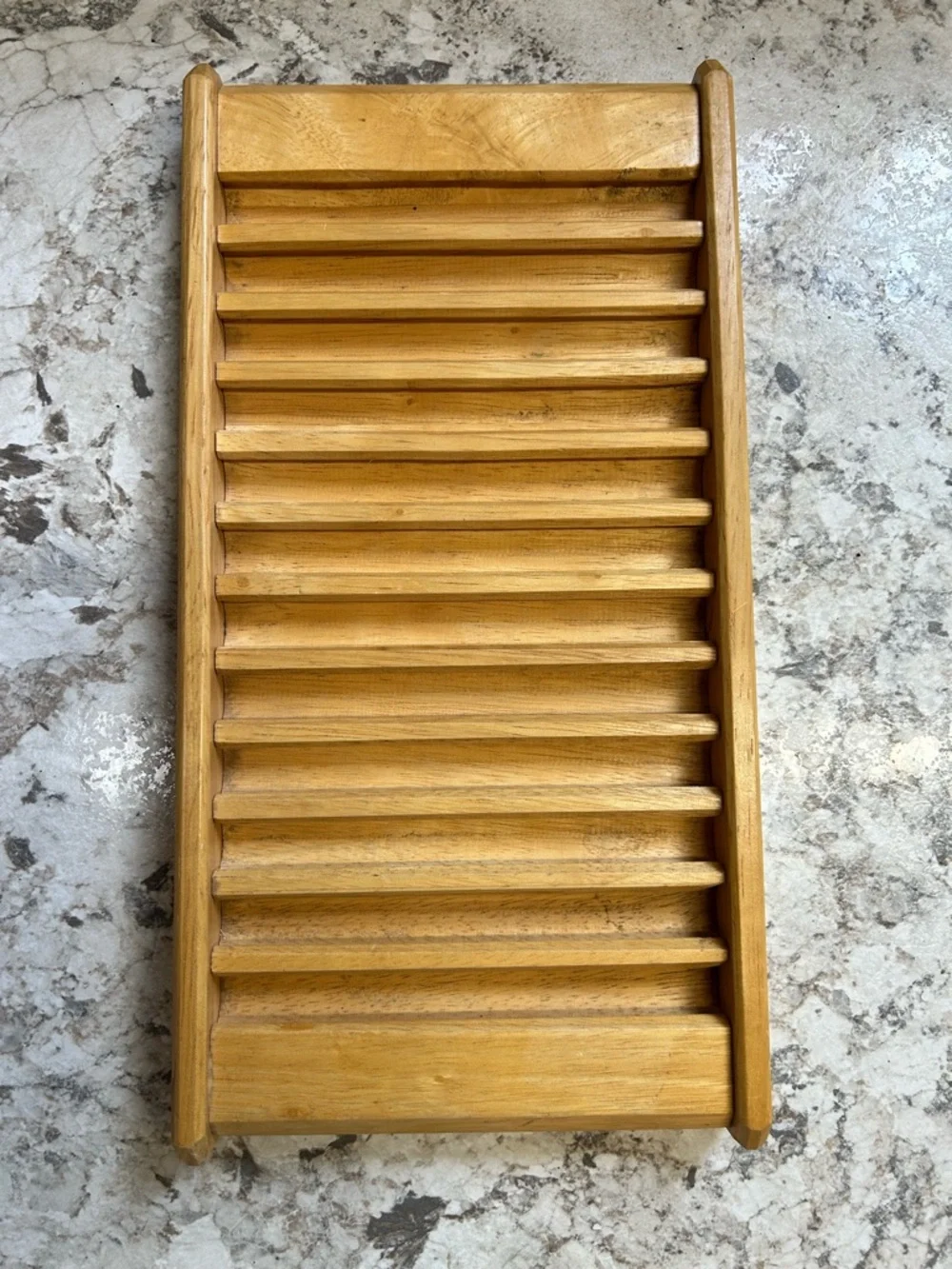 Vintage Wooden Pen Holder Desk Organizer Made in Thailand Wood Office Organizer